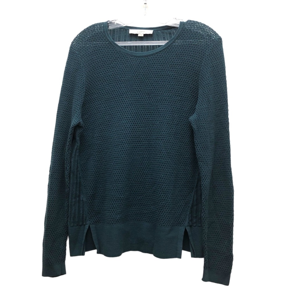 Loft Long Sleeve Crew Neck Sweater Women's Size M Hunter Green
